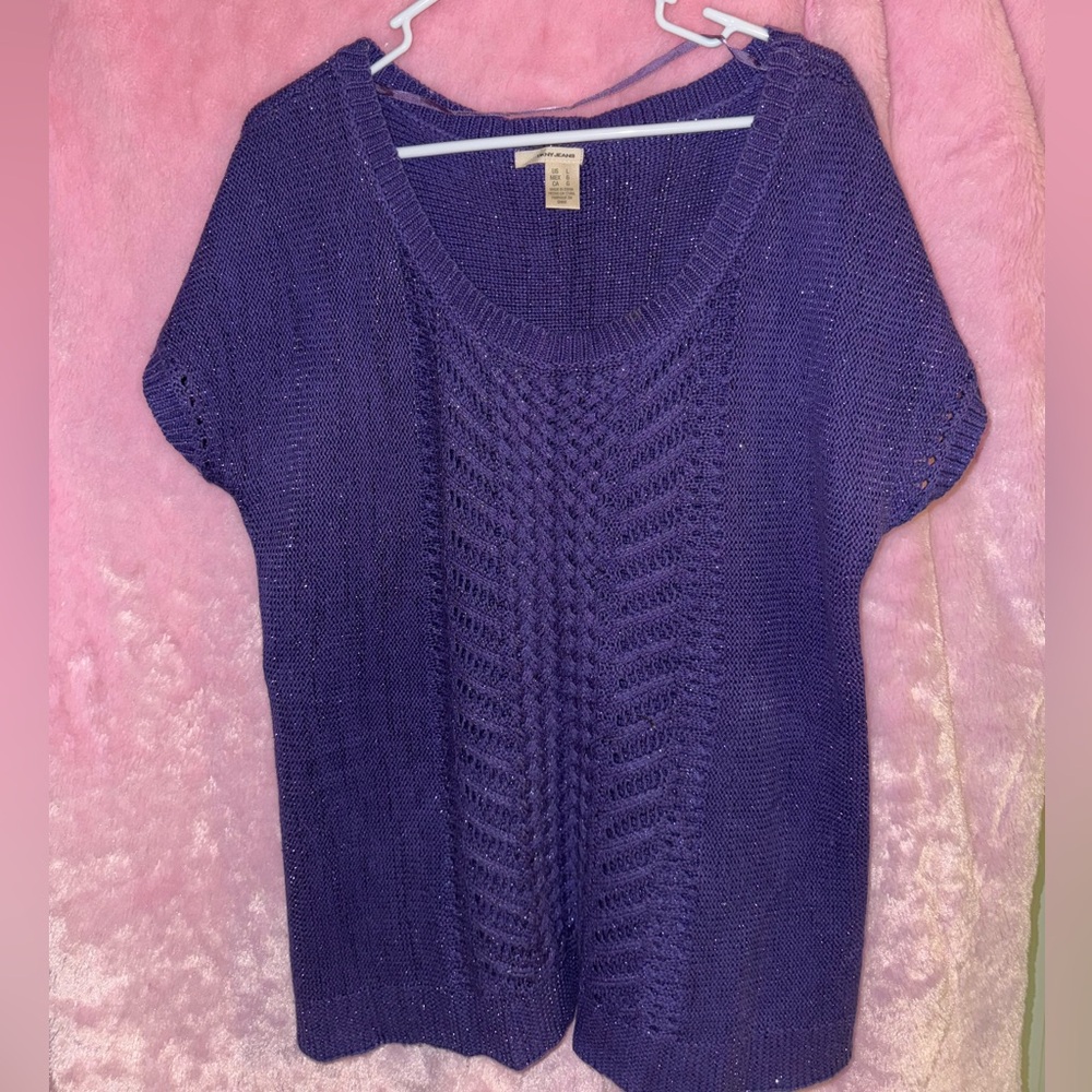 DKNY Women's Purple Knit Sweater